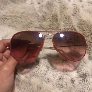 Ray-Ban Red Aviator Sunglasses